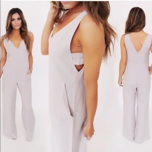 Linen cut out jumpsuit